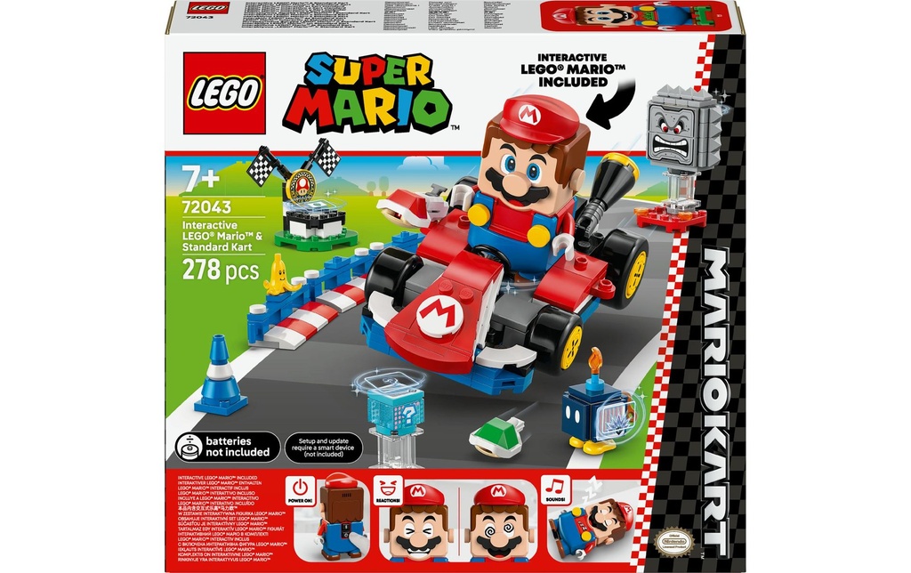 [GDN-JEU-0004] Lego Super Mario Kart 72043 - Kit de démarrage : Mario interactif et Kart standart