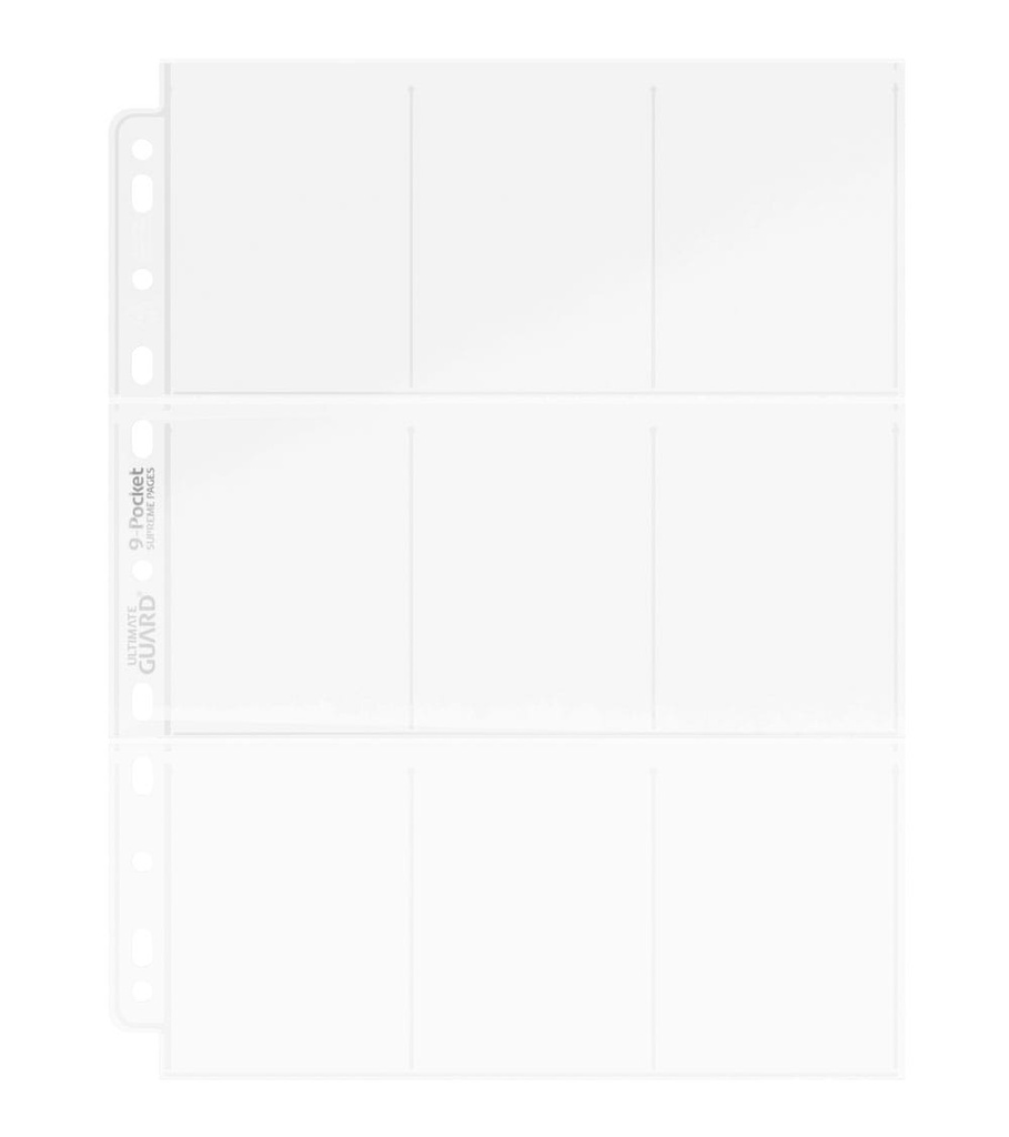 [ACCN-ULG-0010T] Ultimate Guard 9-Pocket Pages Top-Loading (100) - Transparent